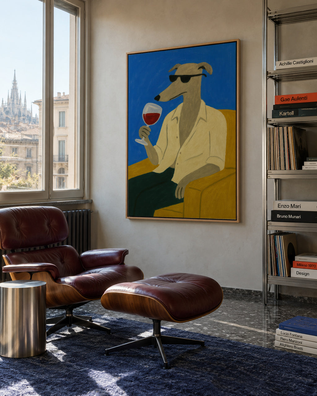Wine Connoisseur - Framed canvas in an interior