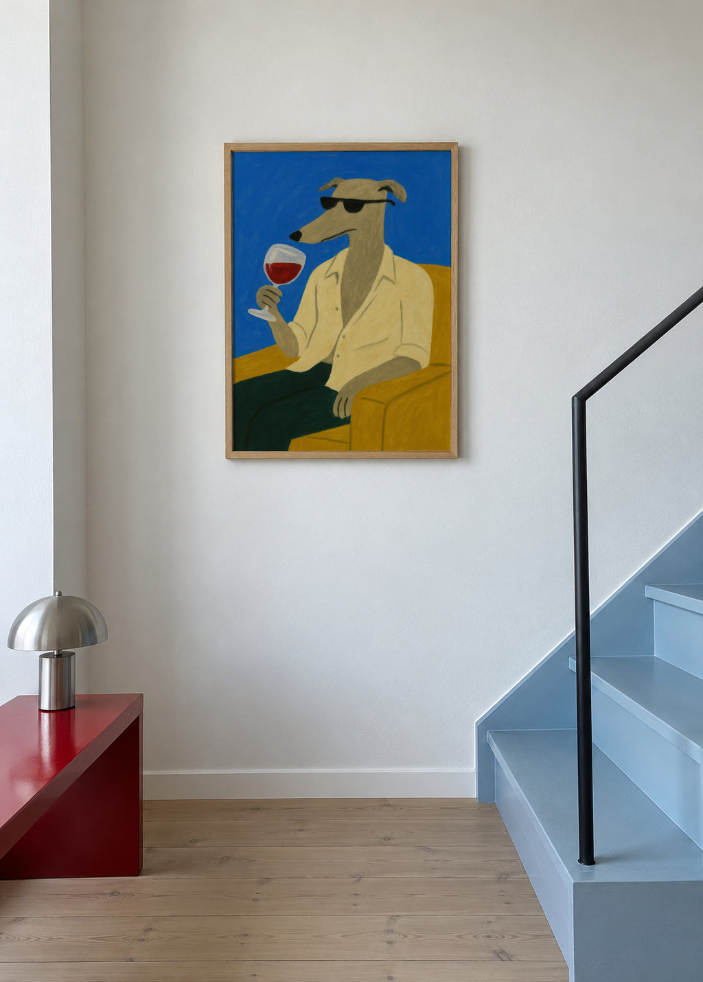 Wine Connoisseur - Framed poster in an interior