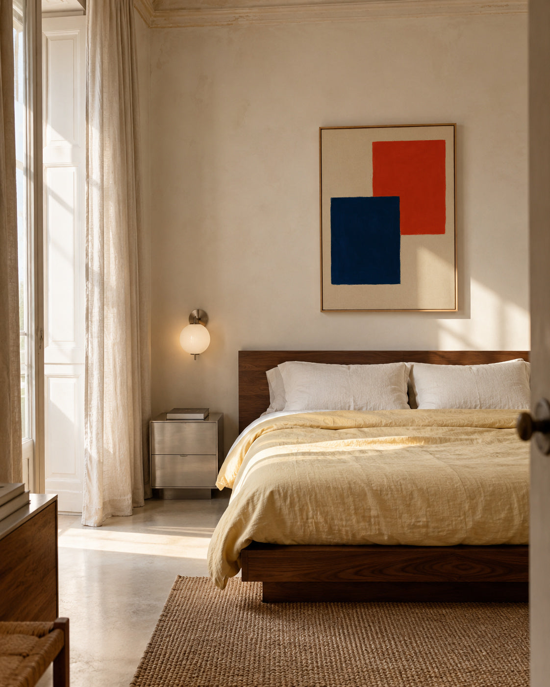 Midnight Overlap - Framed canvas in an interior
