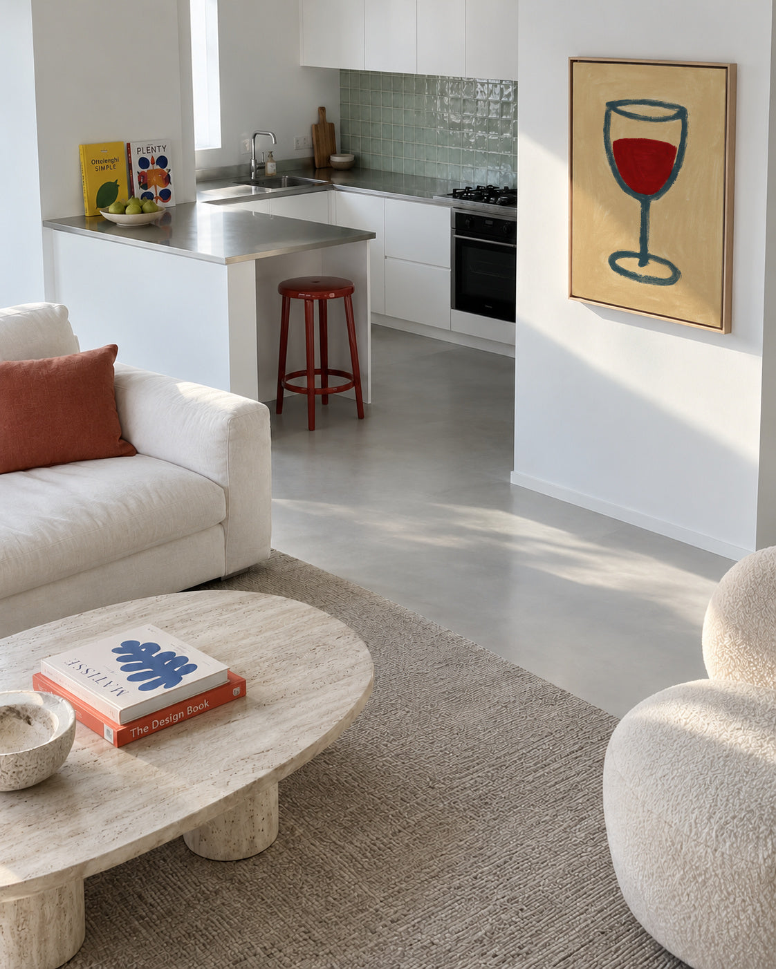 House Wine - Framed canvas in an interior