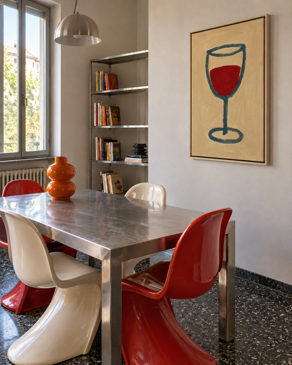 House Wine - Framed canvas in an interior