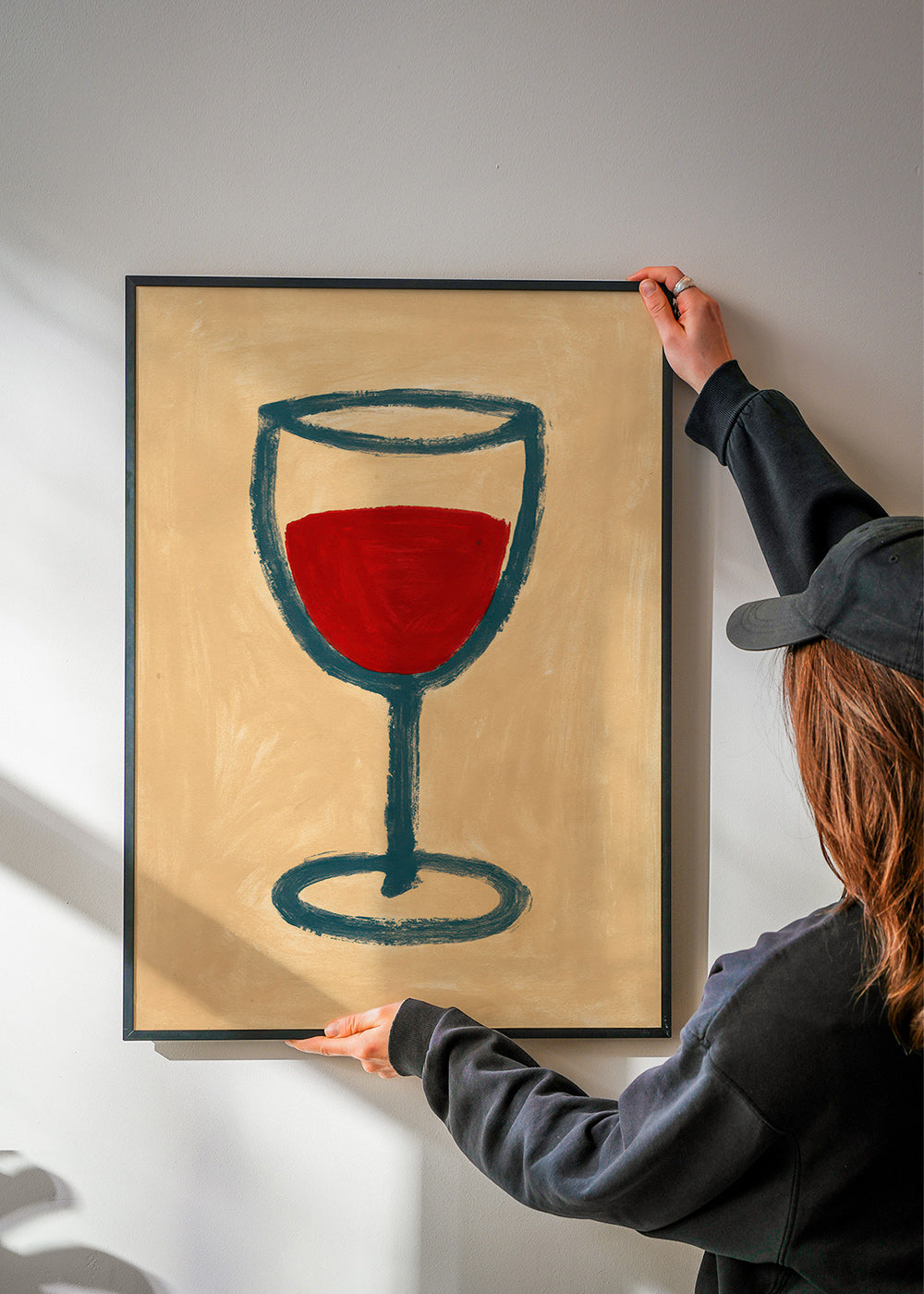 Cuadro de cocina con copa de vino minimalista – Product3