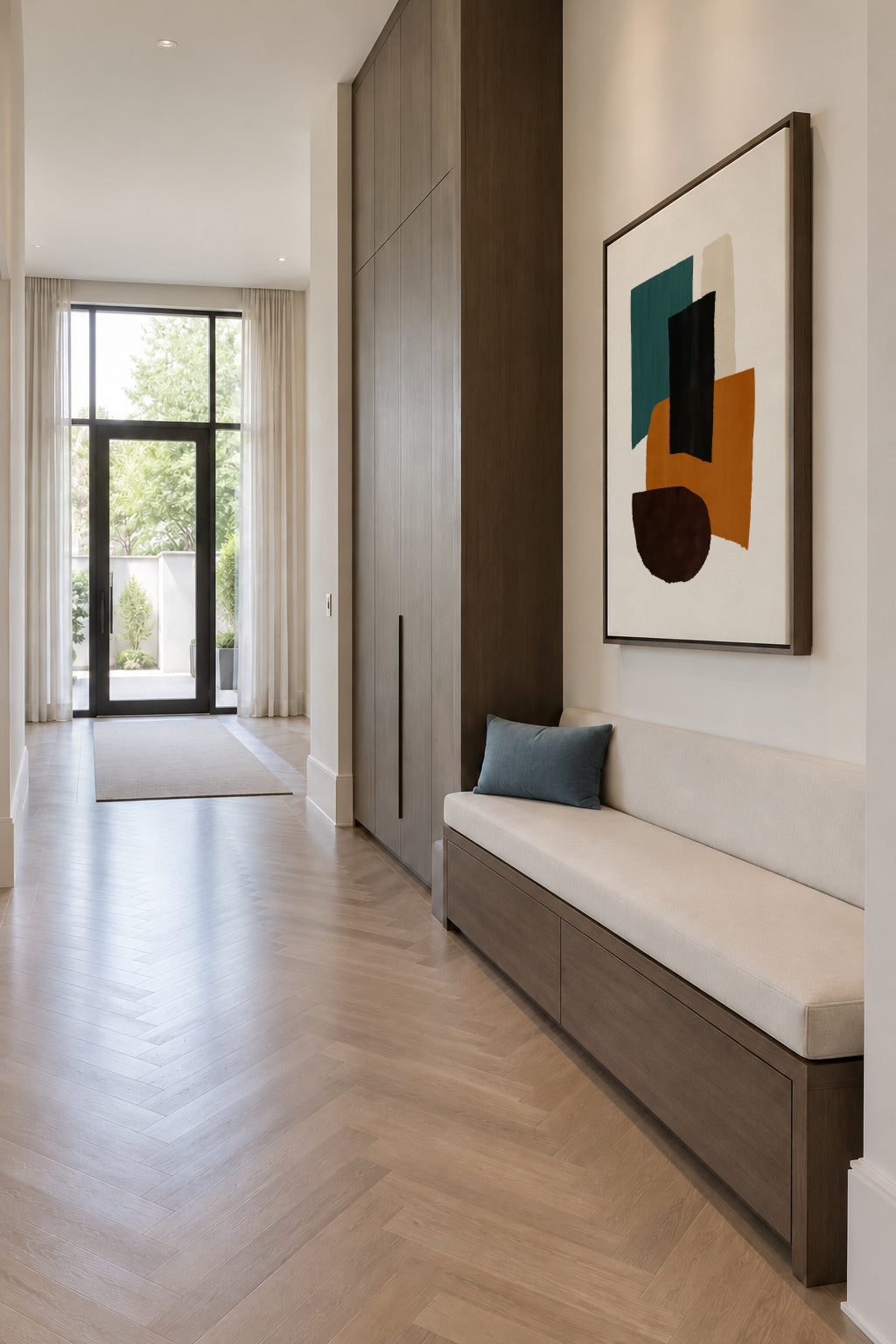 Dark Harmony - Framed canvas in an interior