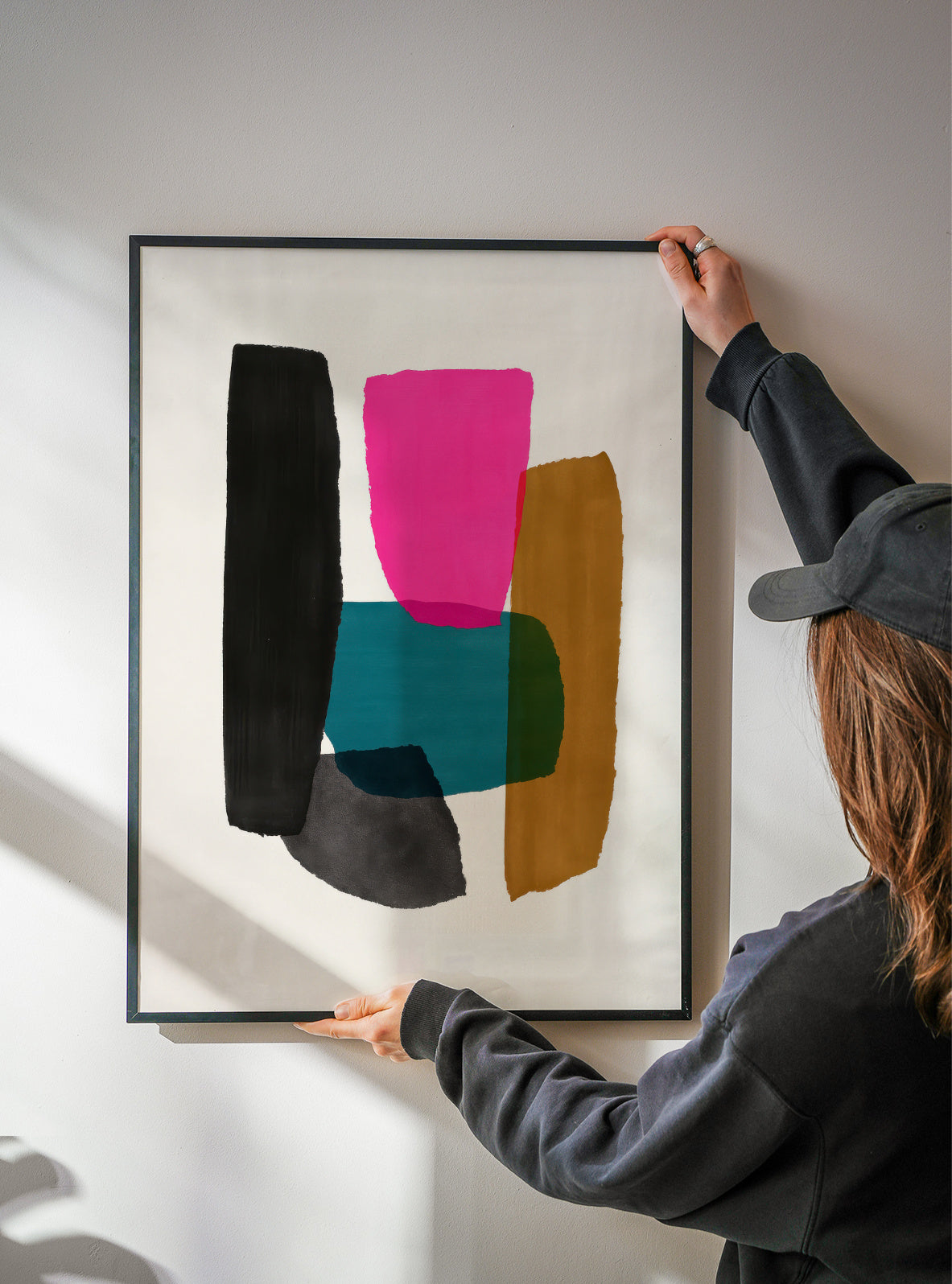 Magenta Accent - Framed poster detail