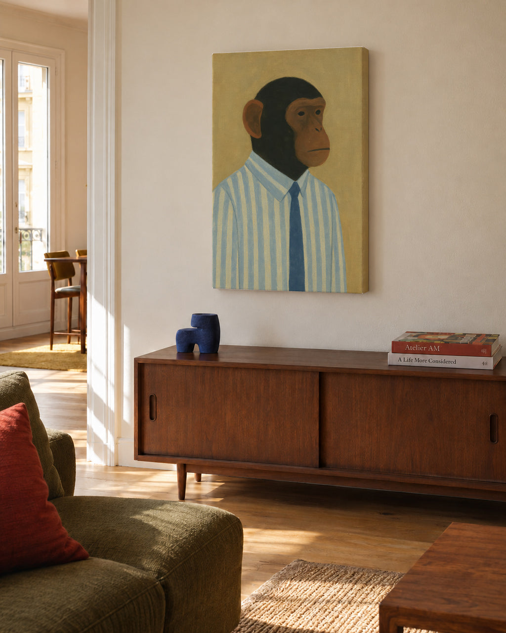 Professional Primate II - Unframed canvas in an interior