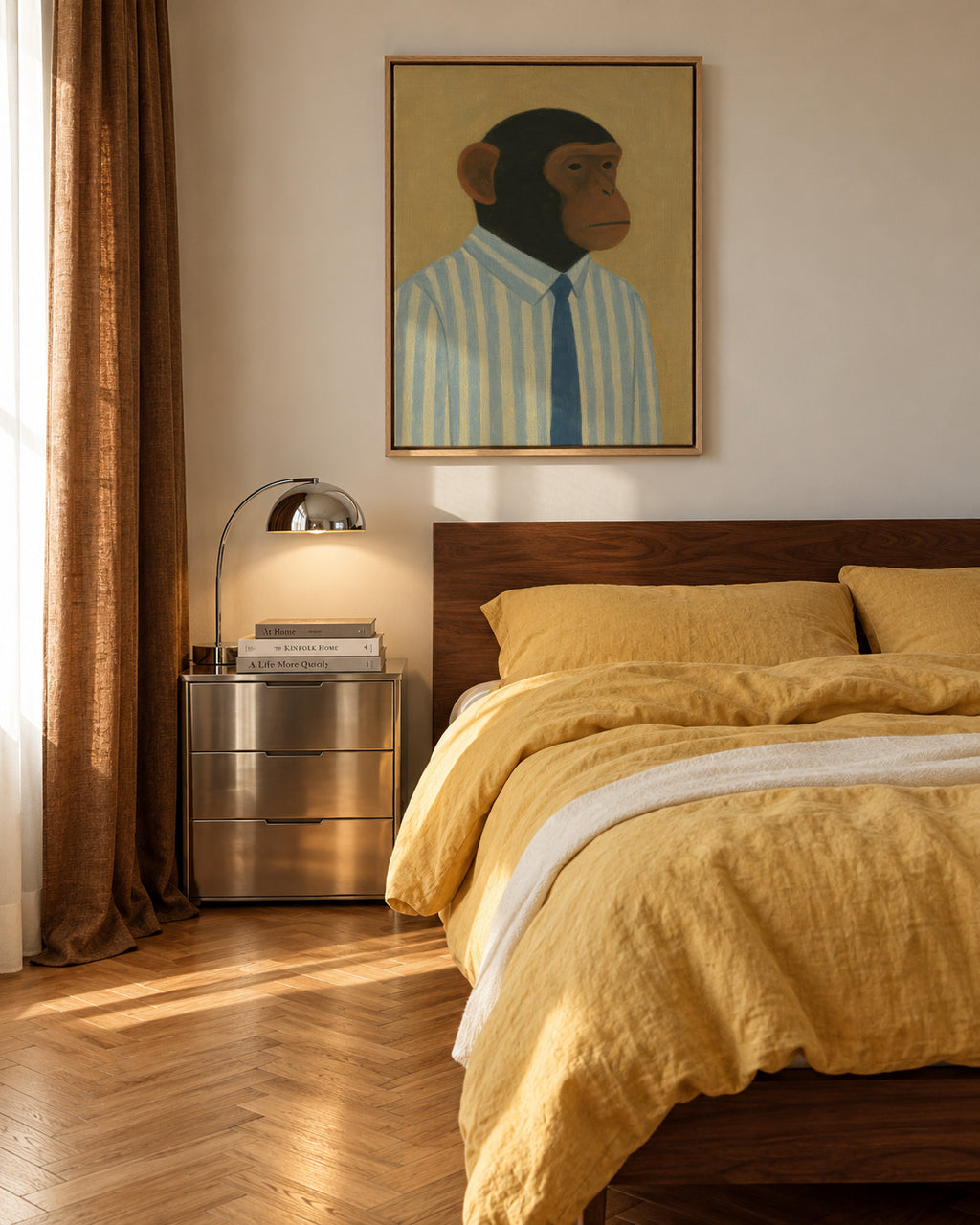 Professional Primate II - Framed canvas in an interior