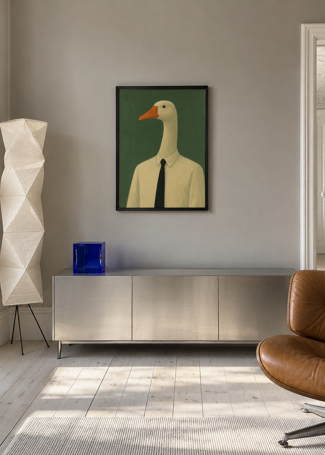 Executive Goose - Framed poster in an interior