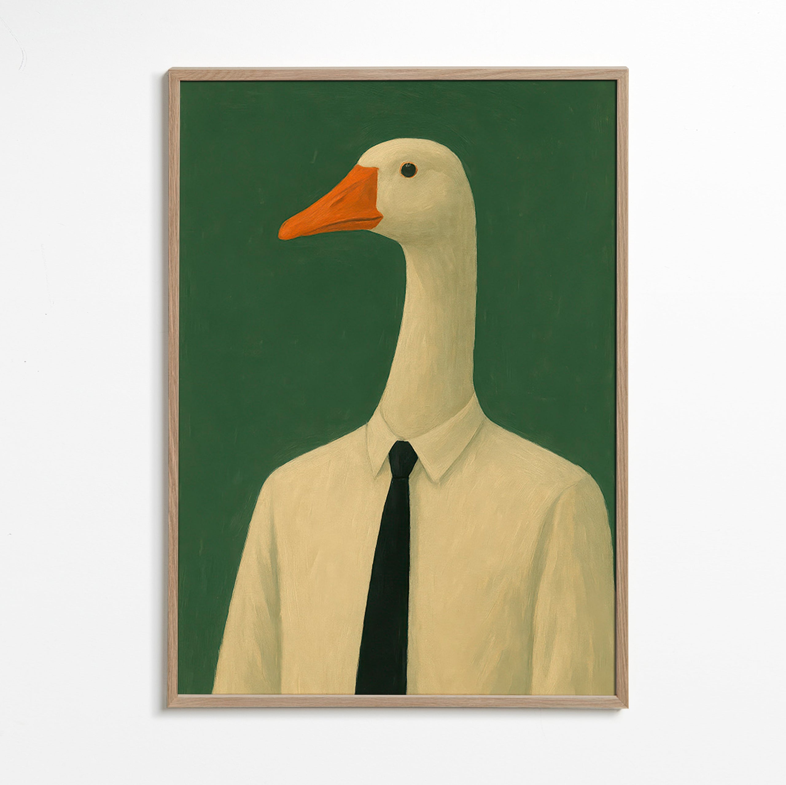 Cuadro ganso ejecutivo en traje – Oak Frame