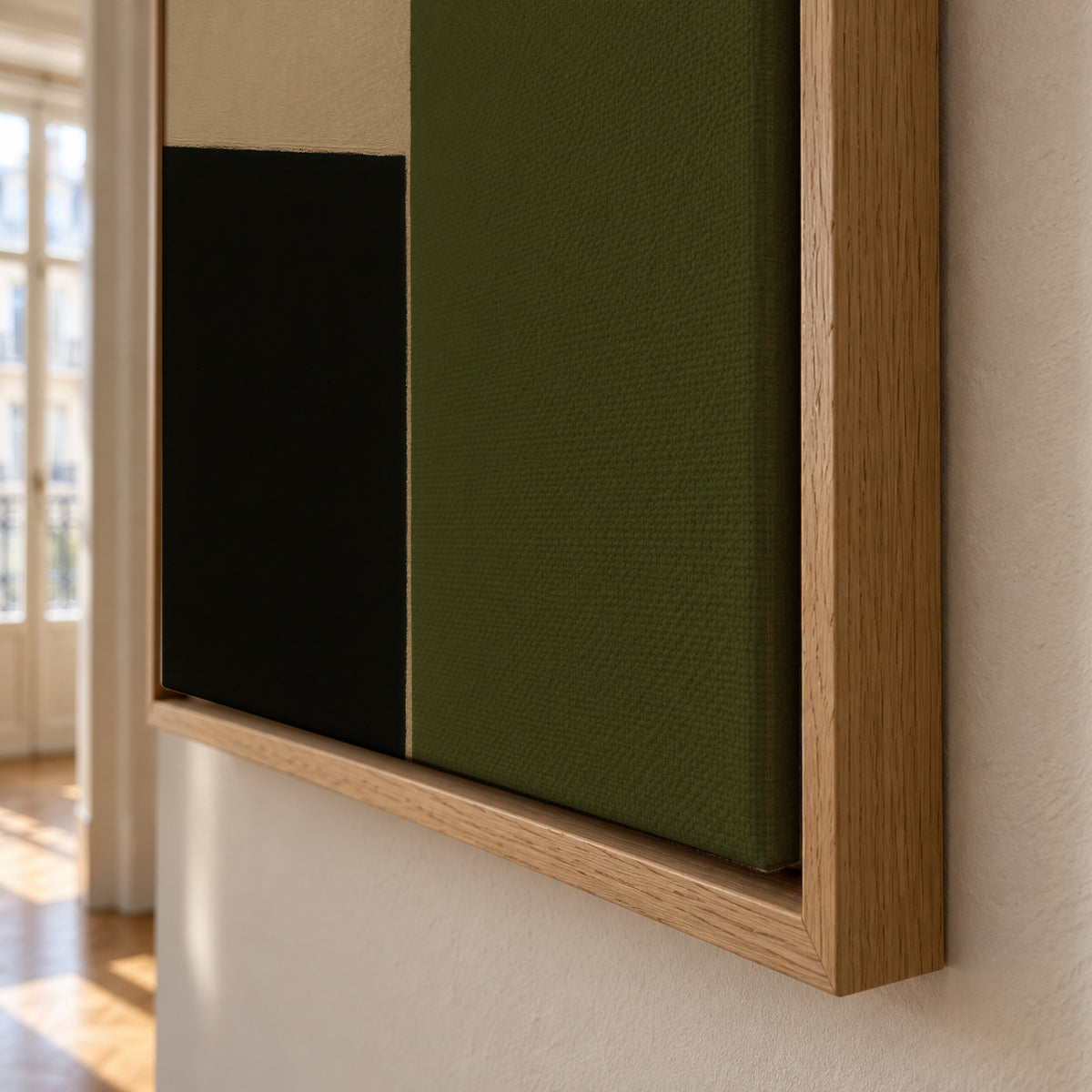 Field Composition III - Framed canvas detail