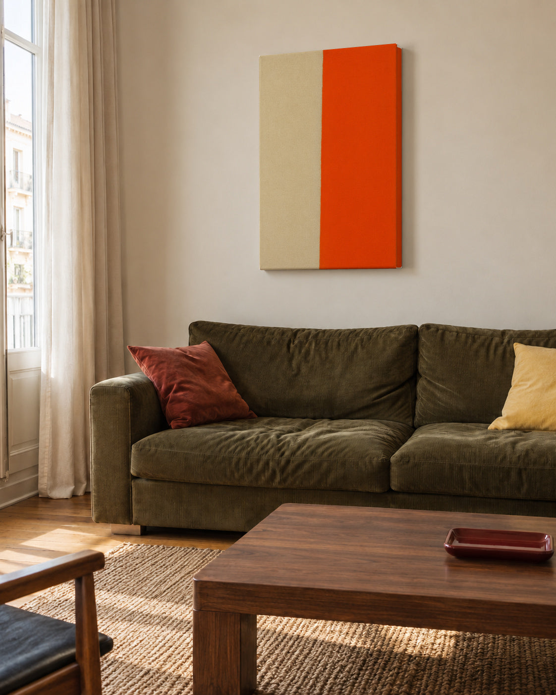 Solar Edge II - Unframed canvas in an interior