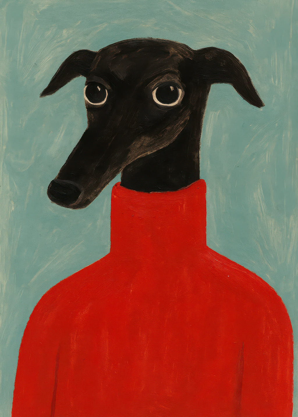 Crimson Portrait - Unframed art print