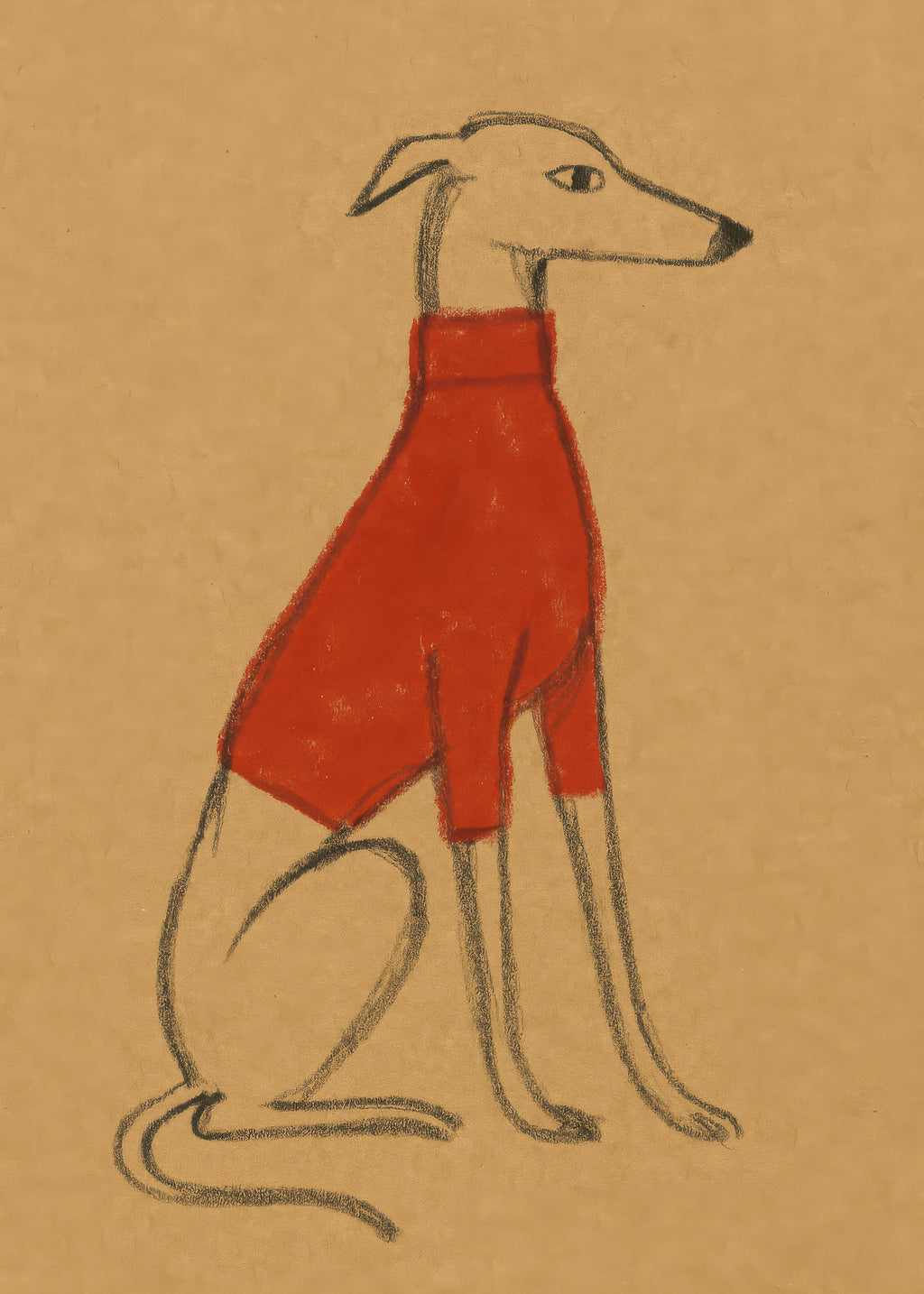 The Red Pullover - Unframed art print