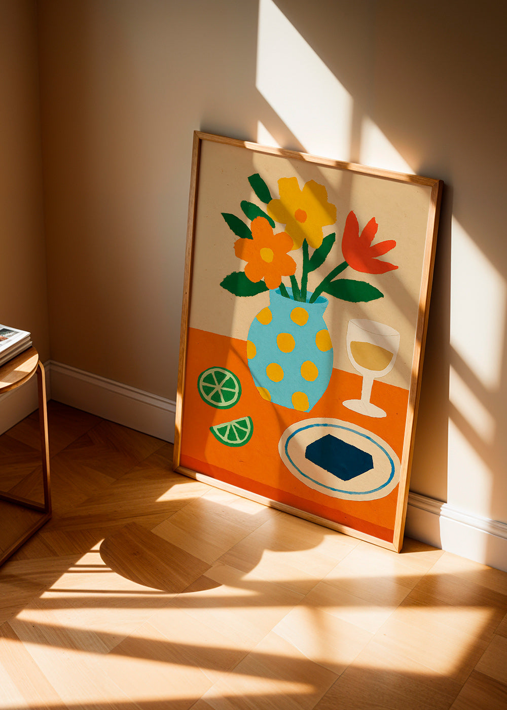 Cuadro de cocina con flores y aperitivo – Product1