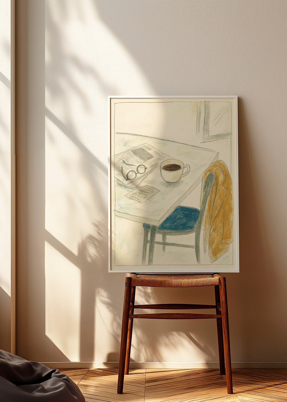 Cuadro de cocina con taza y abrigo informal – Product2