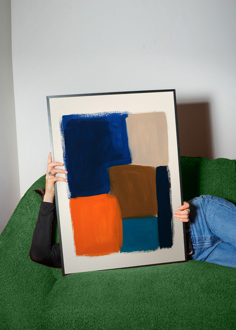 Cuadro abstracto de bloques marinos y cálidos – Product3