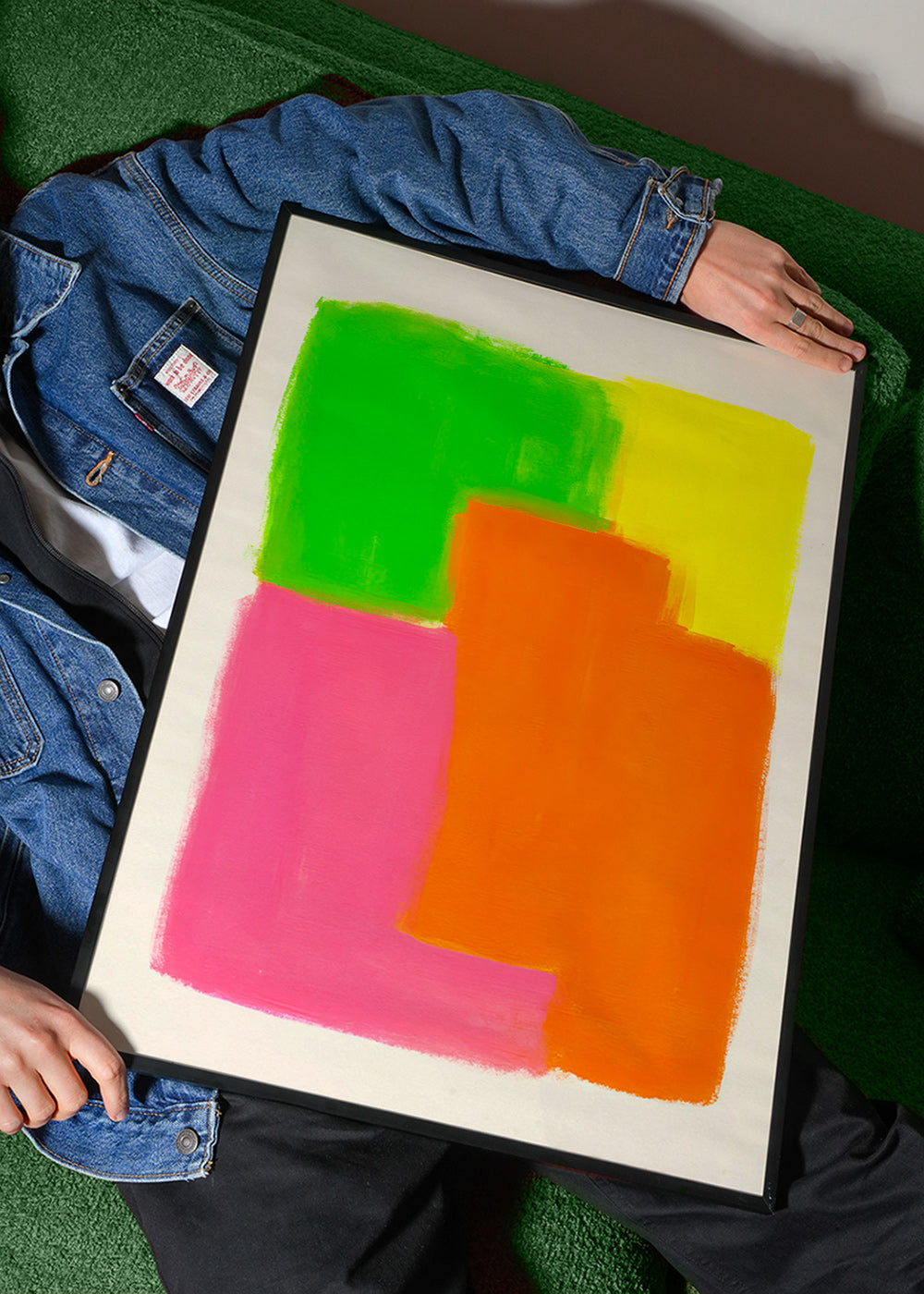 Cuadro abstracto con bloques de color vibrante – Product2