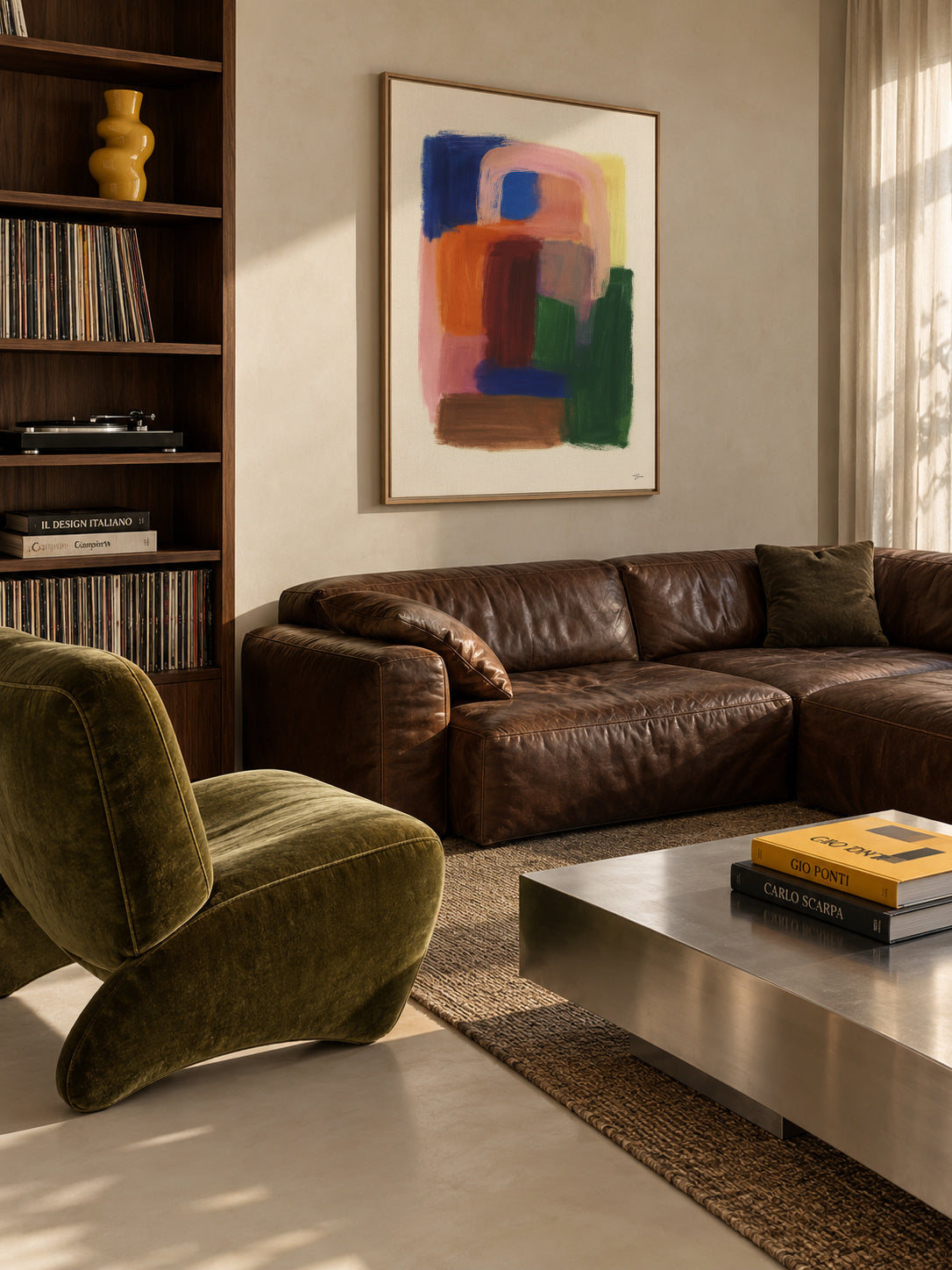 Abstract Portrait - Framed canvas in an interior