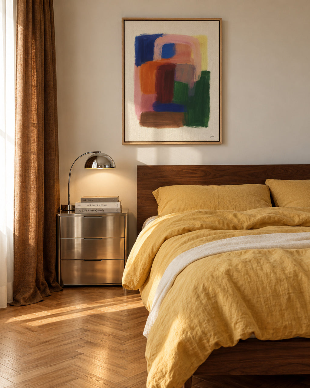 Abstract Portrait - Framed canvas in an interior