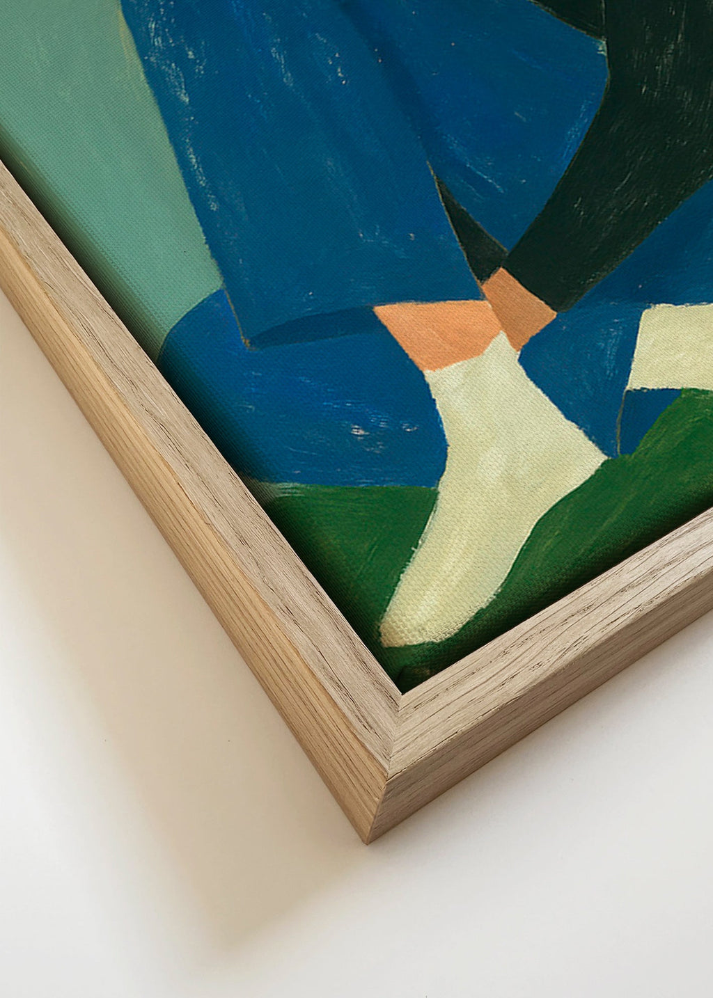 Ilustración de figura sentada minimalista – Canvas detail