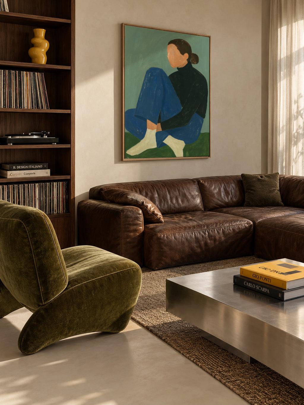 Blue Serenity - Framed canvas in an interior
