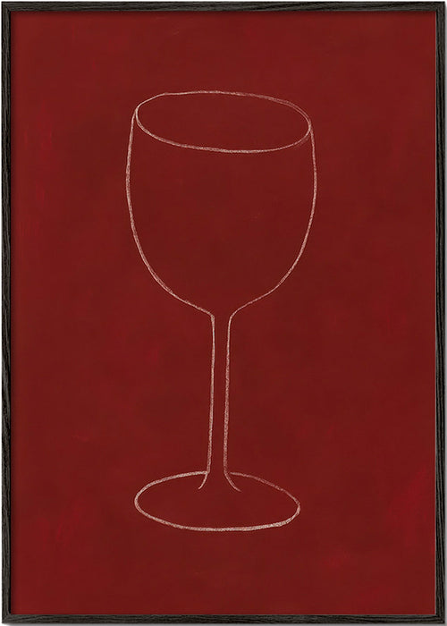 Cuadro de cocina con silueta de copa – Black Frame