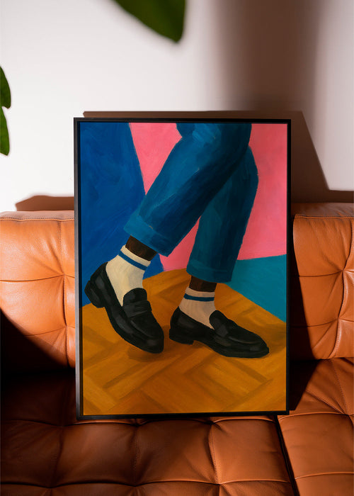 Ilustración de loafers y calcetines a rayas – Product1