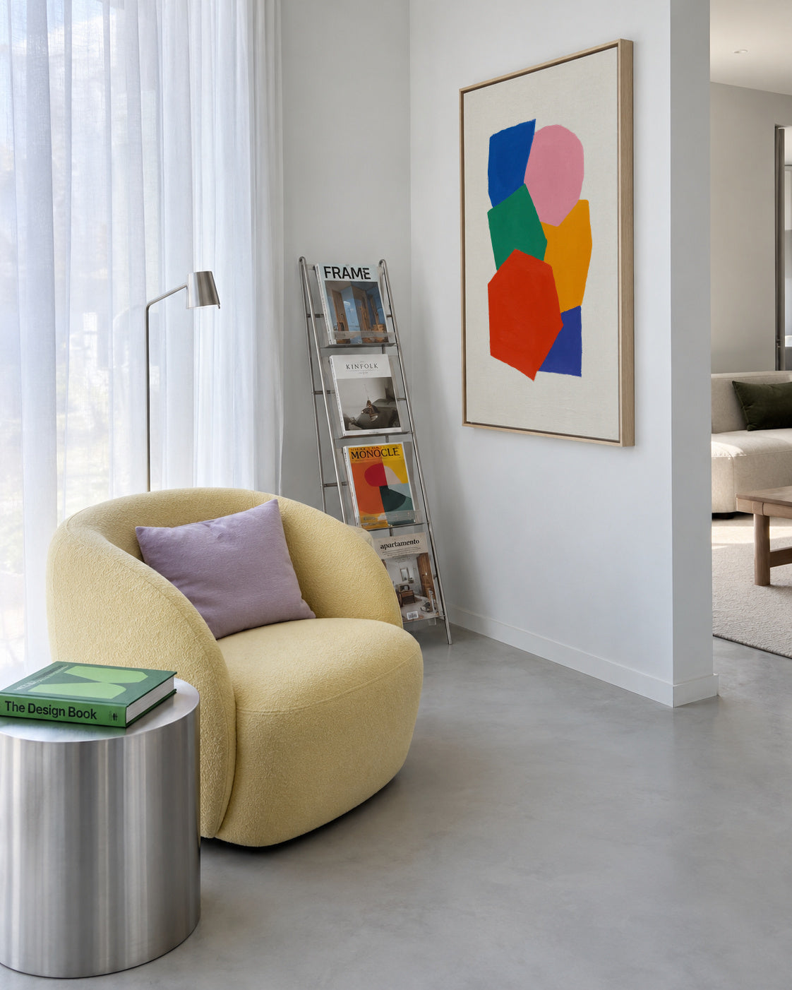 Primary Mosaic - Framed canvas in an interior