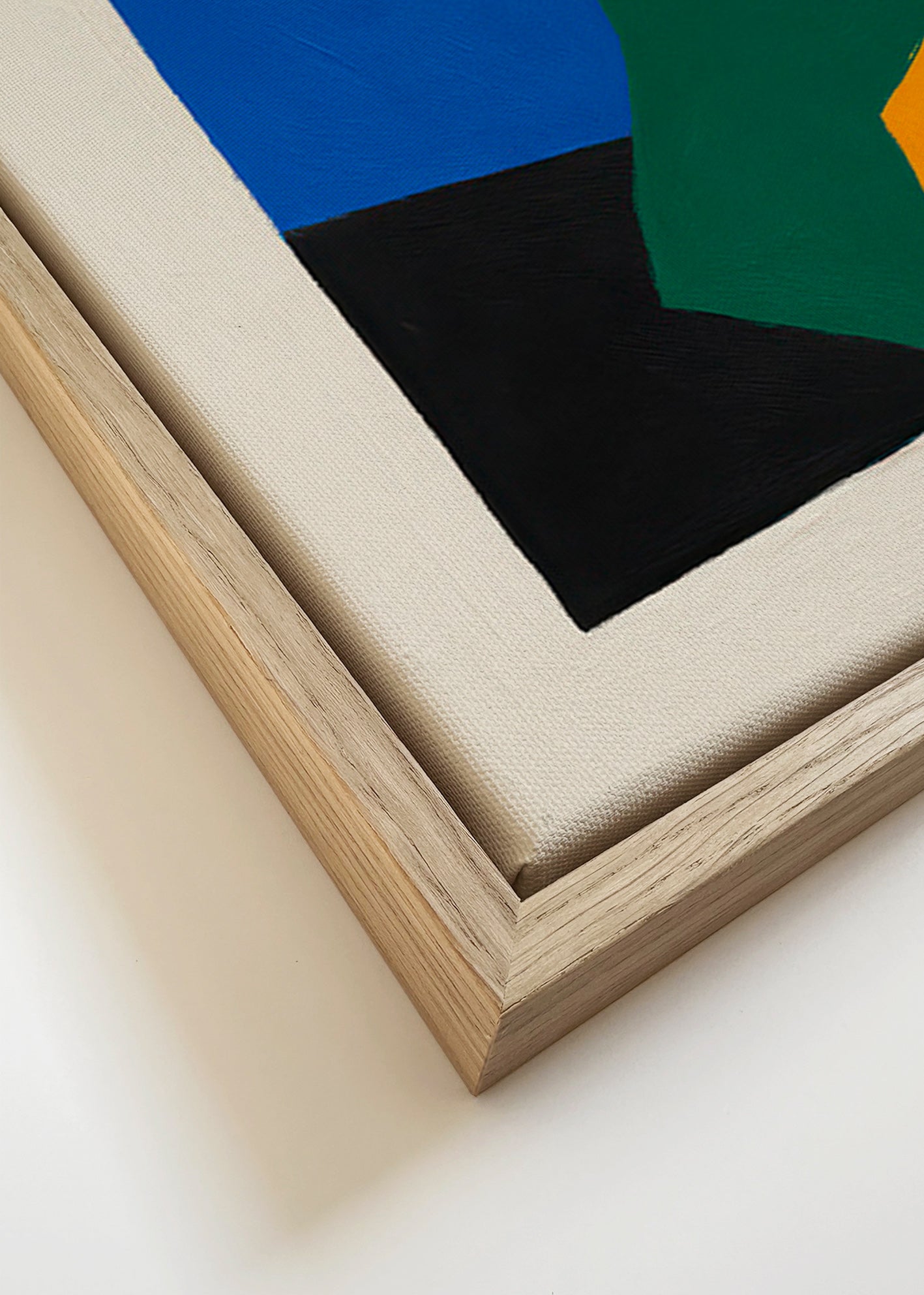 Cuadro geométrico bloques de color – Canvas detail