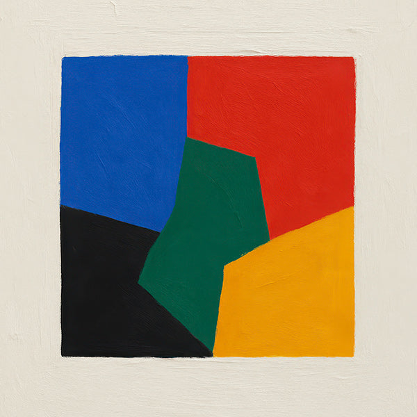 Cuadro geométrico bloques de color