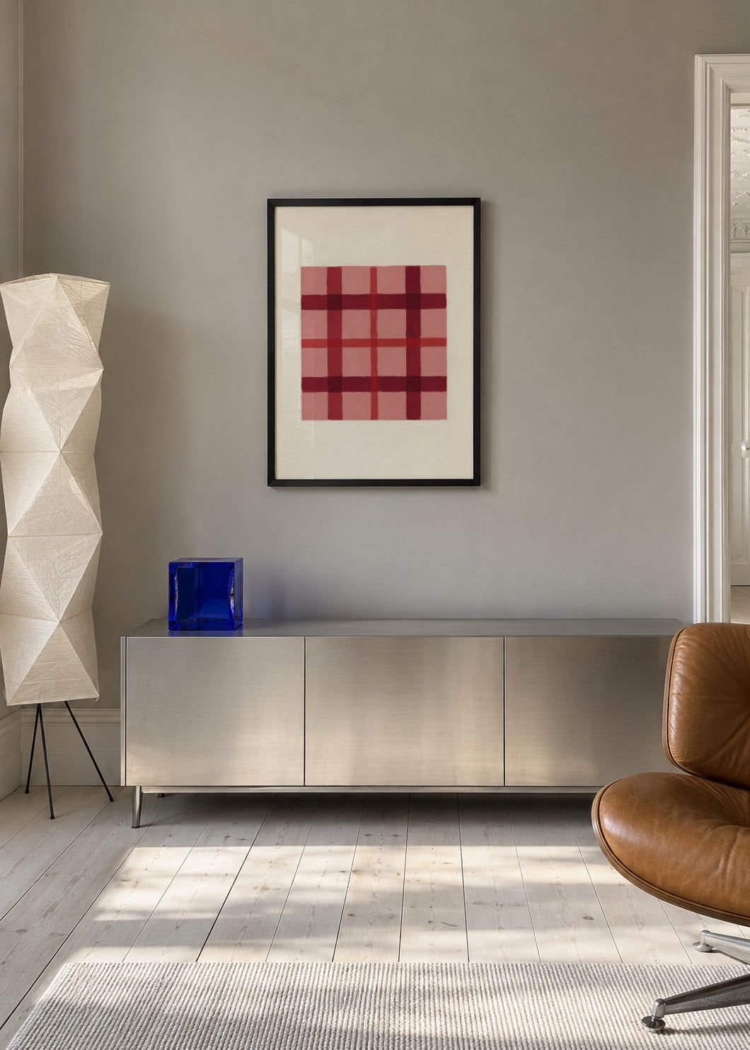 Rose Tartan - Framed poster in an interior