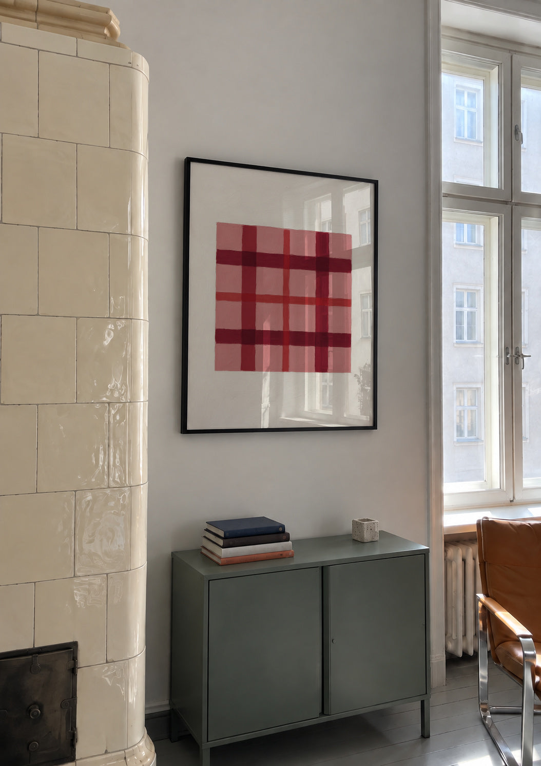 Rose Tartan - Framed poster in an interior