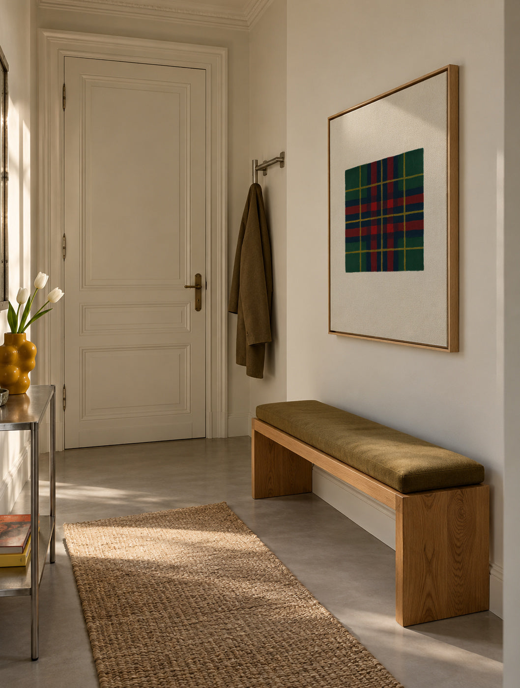 Highland Green - Framed canvas in an interior