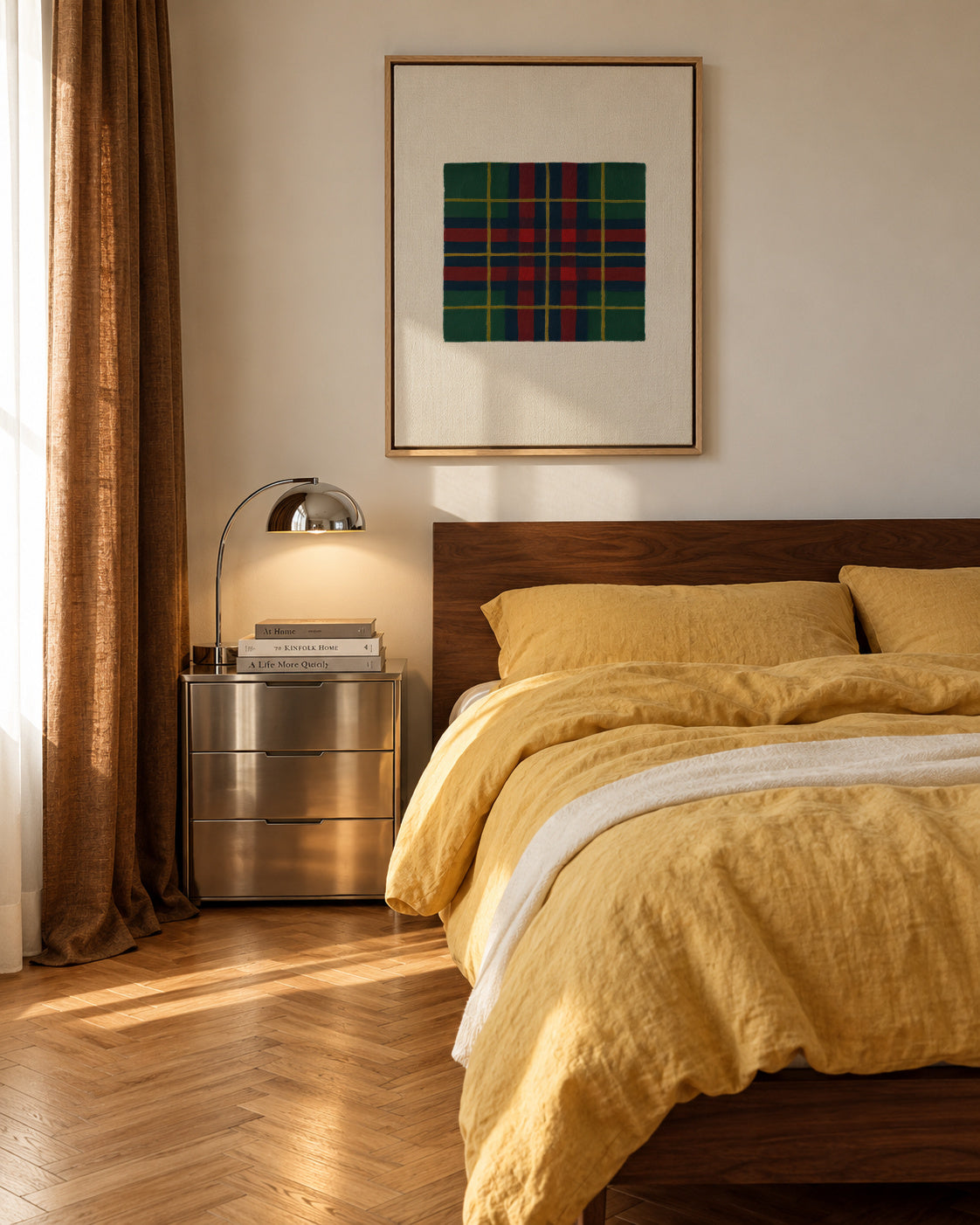 Highland Green - Framed canvas in an interior