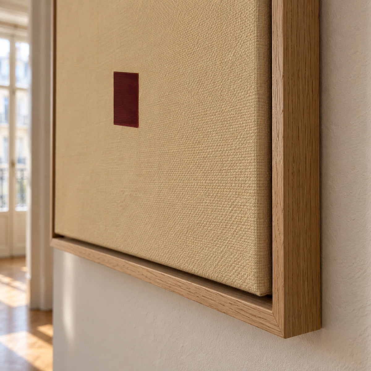 Red Core Minimal - Framed canvas detail
