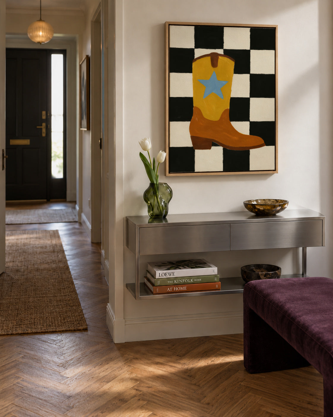 Starry Boot - Framed canvas in an interior