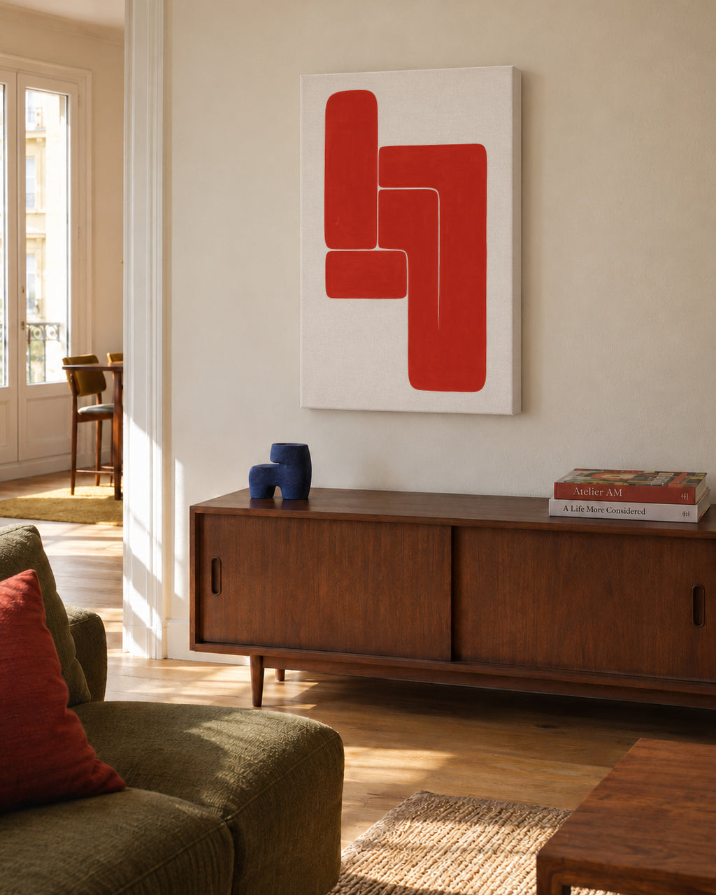 L-Shape Balance II - Unframed canvas in an interior