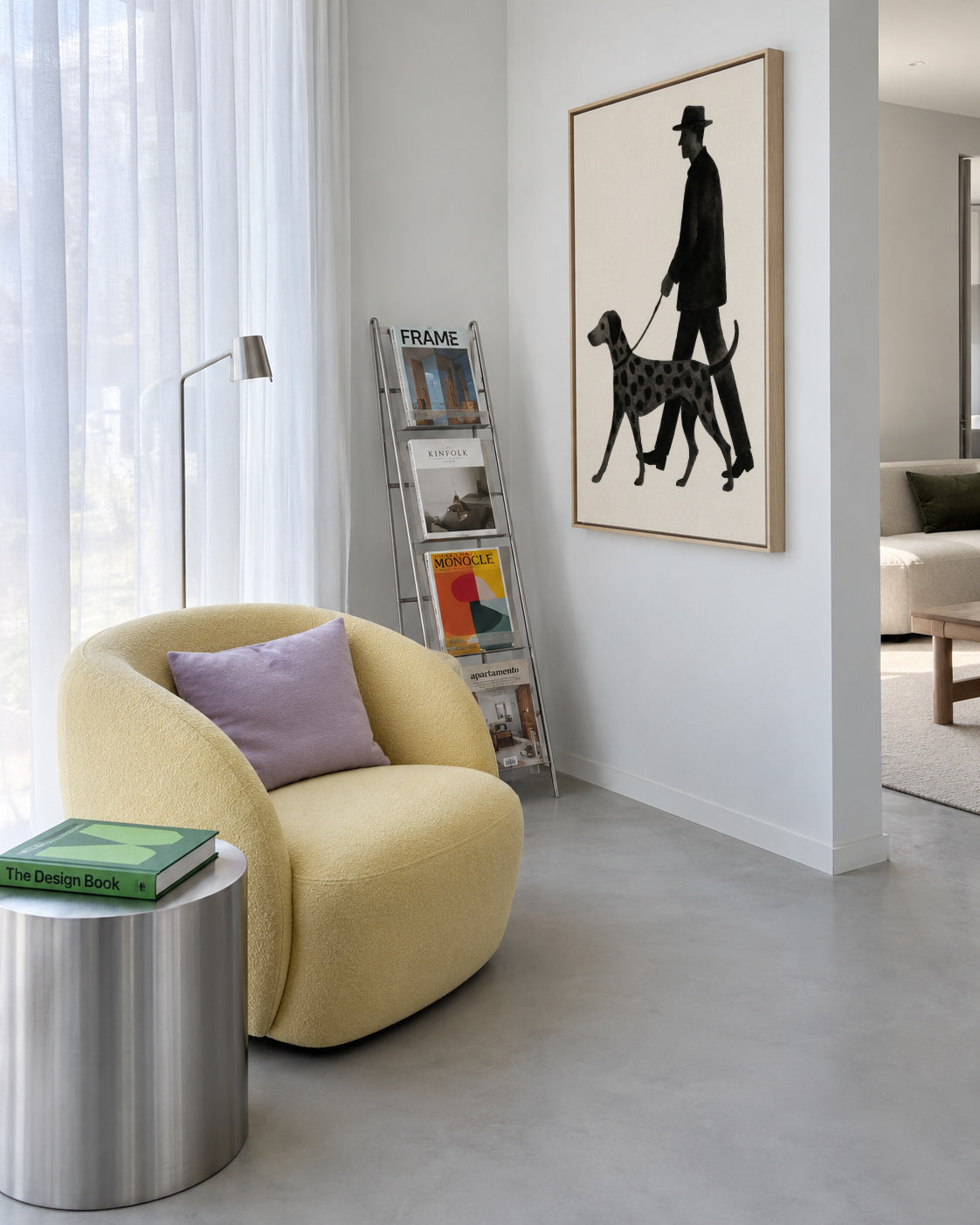 Spotted Walk - Framed canvas in an interior