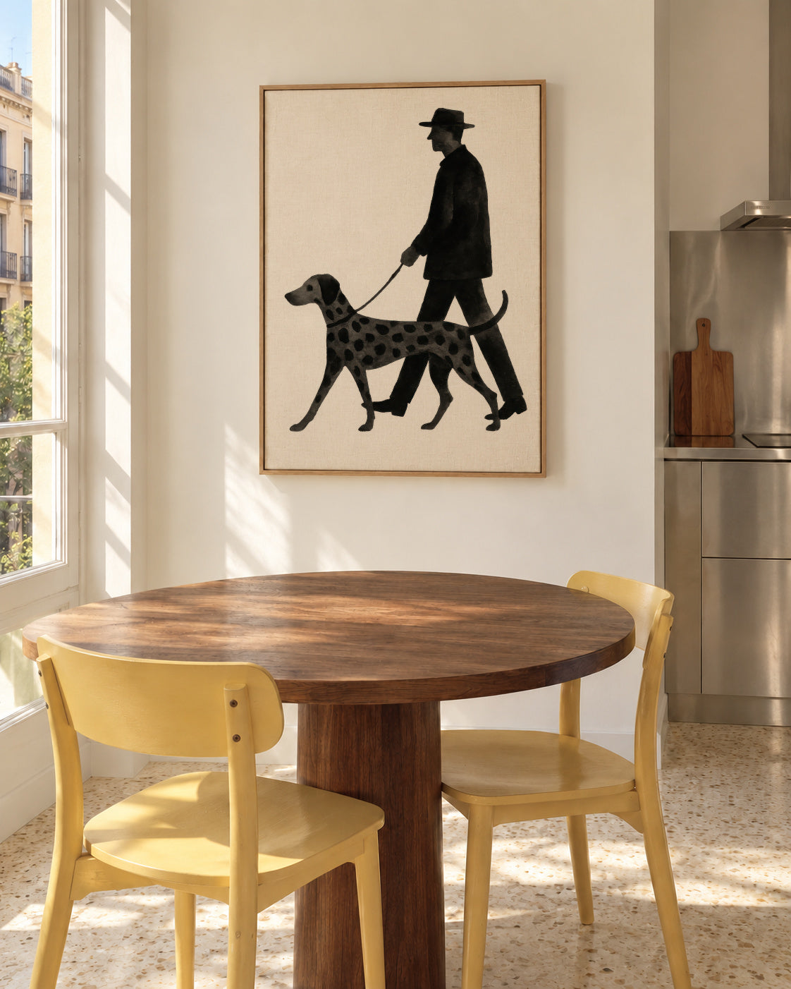 Spotted Walk - Framed canvas in an interior
