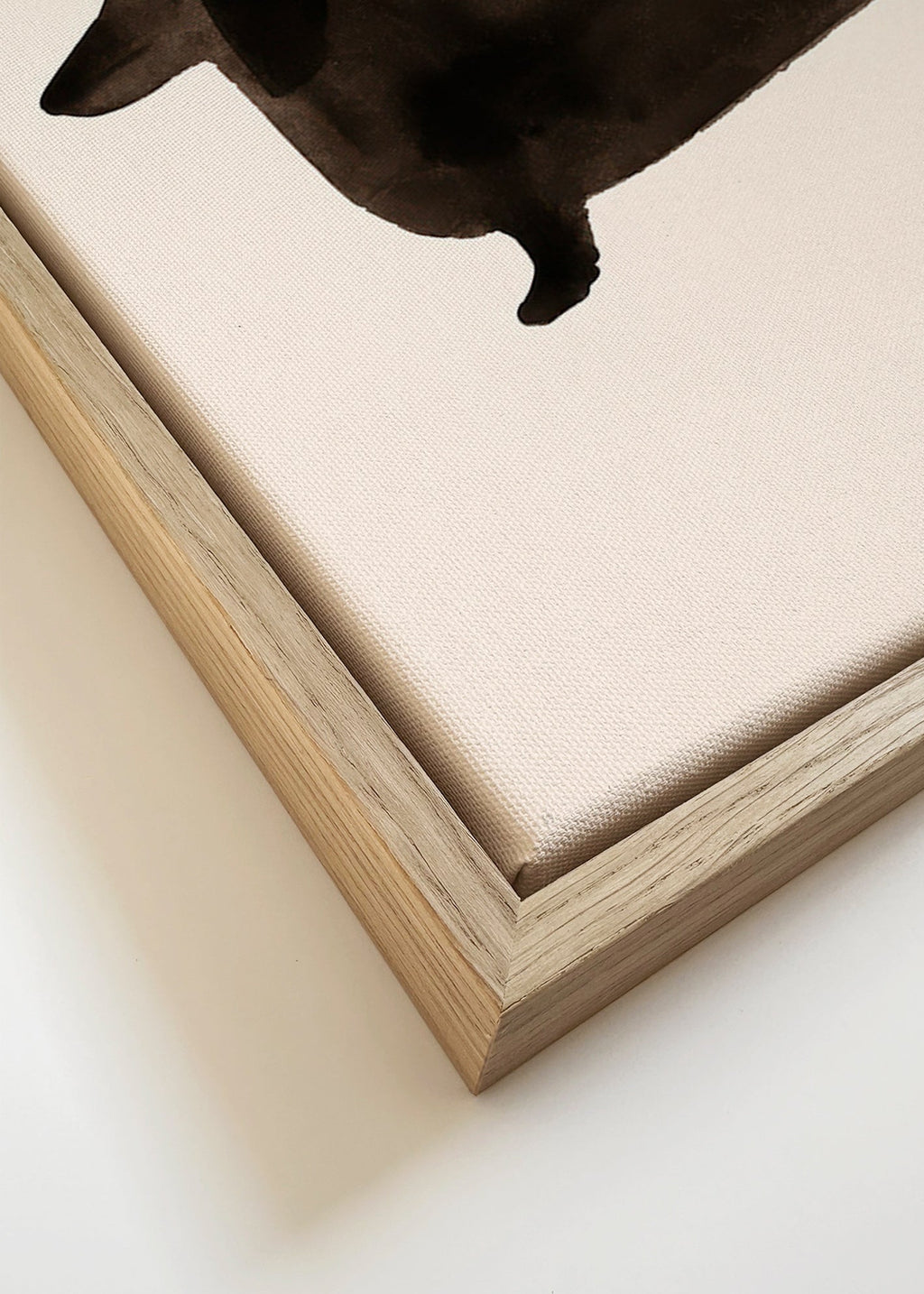 Cuadro salchicha alargada minimalista – Canvas detail