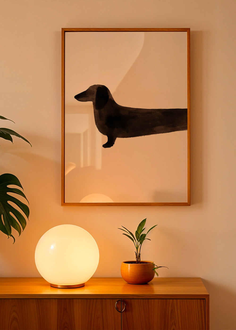 Cuadro salchicha alargada minimalista – Product1