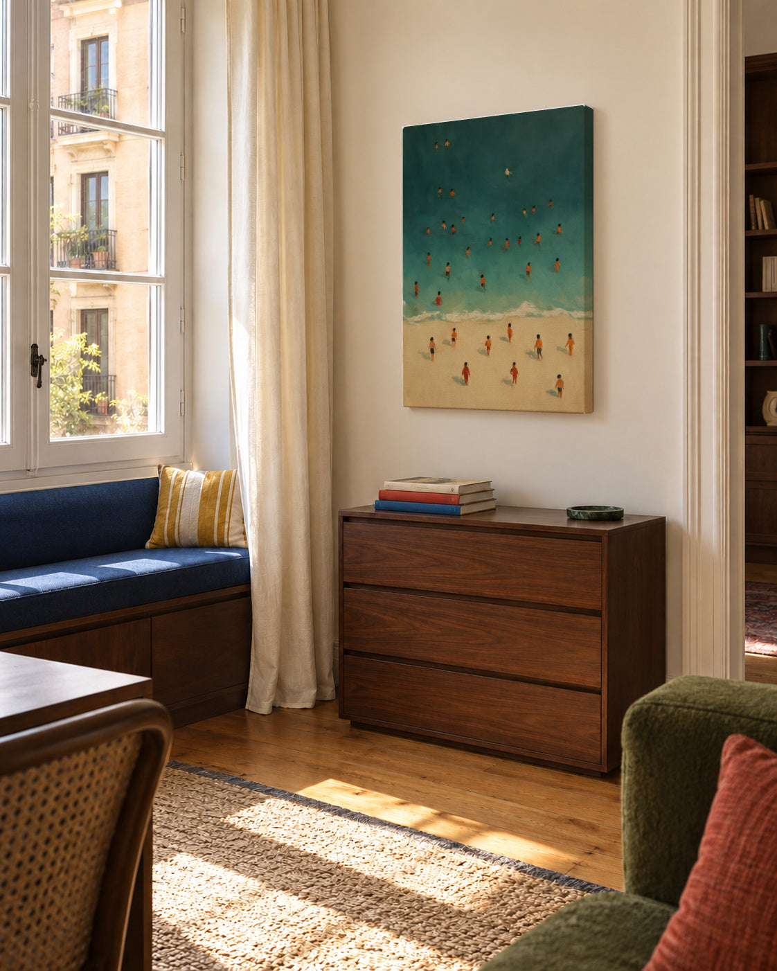 Summer Shore - Unframed canvas in an interior