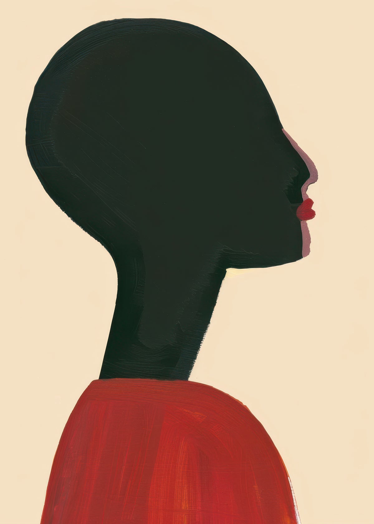 Profile in Red - Unframed art print