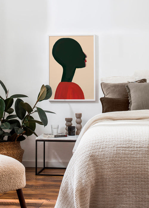 Ilustración: perfil estilizado en rojo – Product1