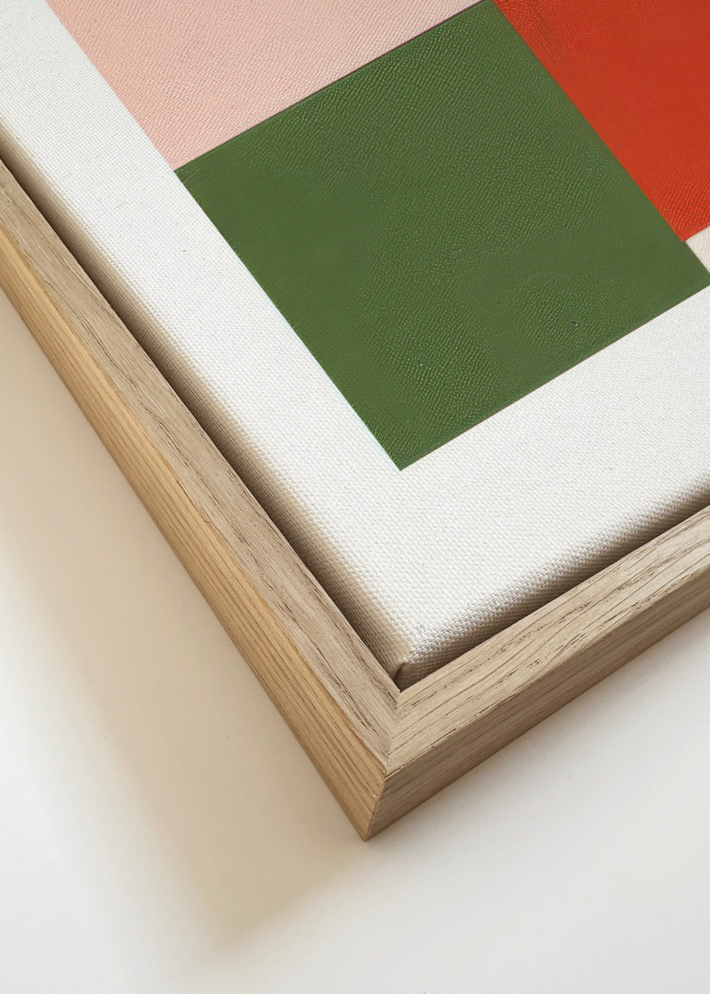 Pastel Construction III - Framed canvas detail