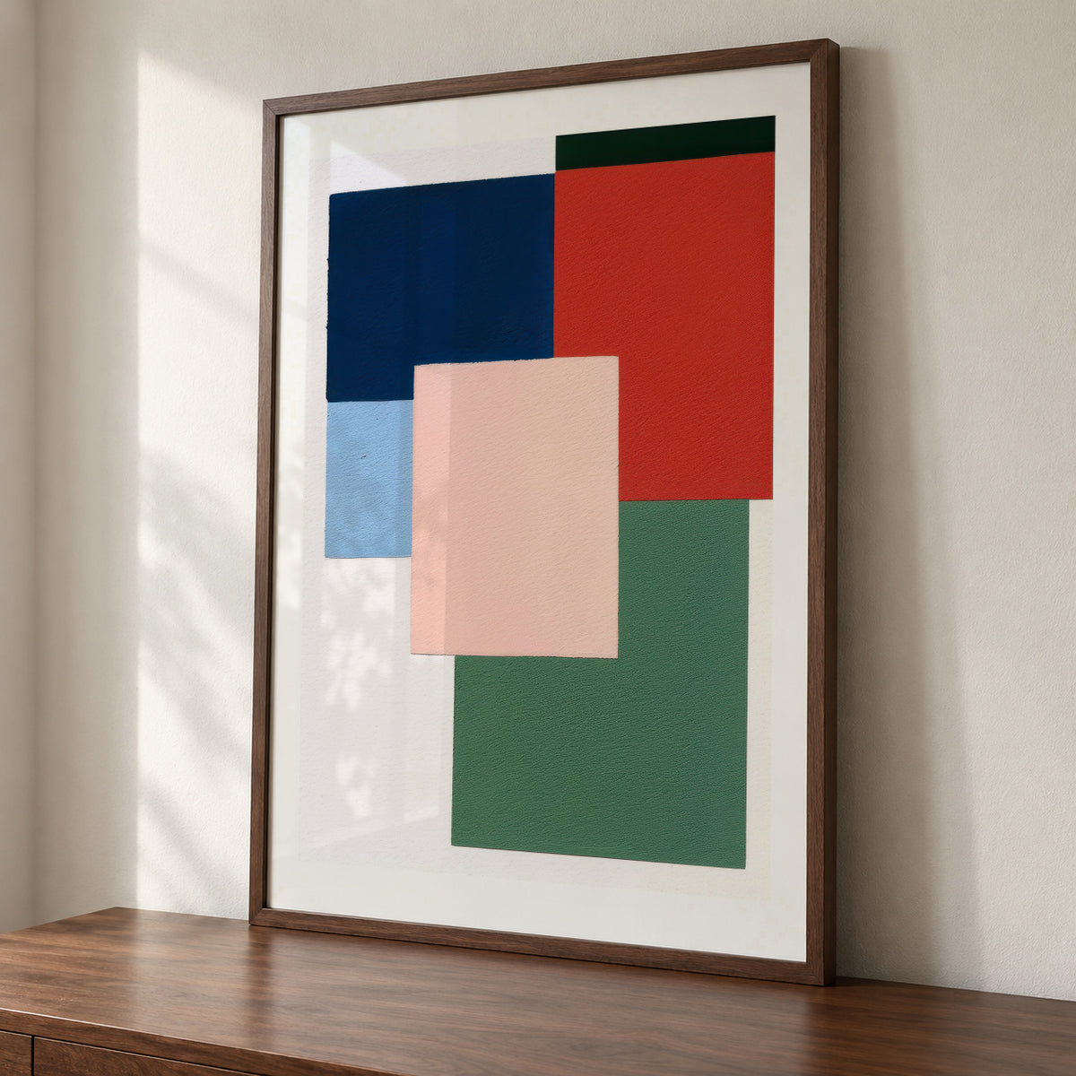 Pastel Construction IV - Framed poster detail