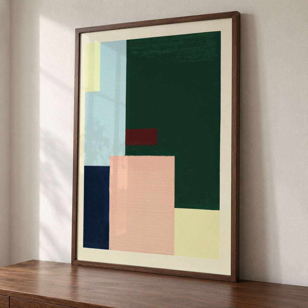 Pastel Construction VI - Framed poster detail