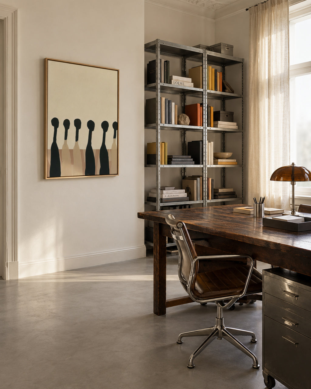 The Gathering - Framed canvas in an interior