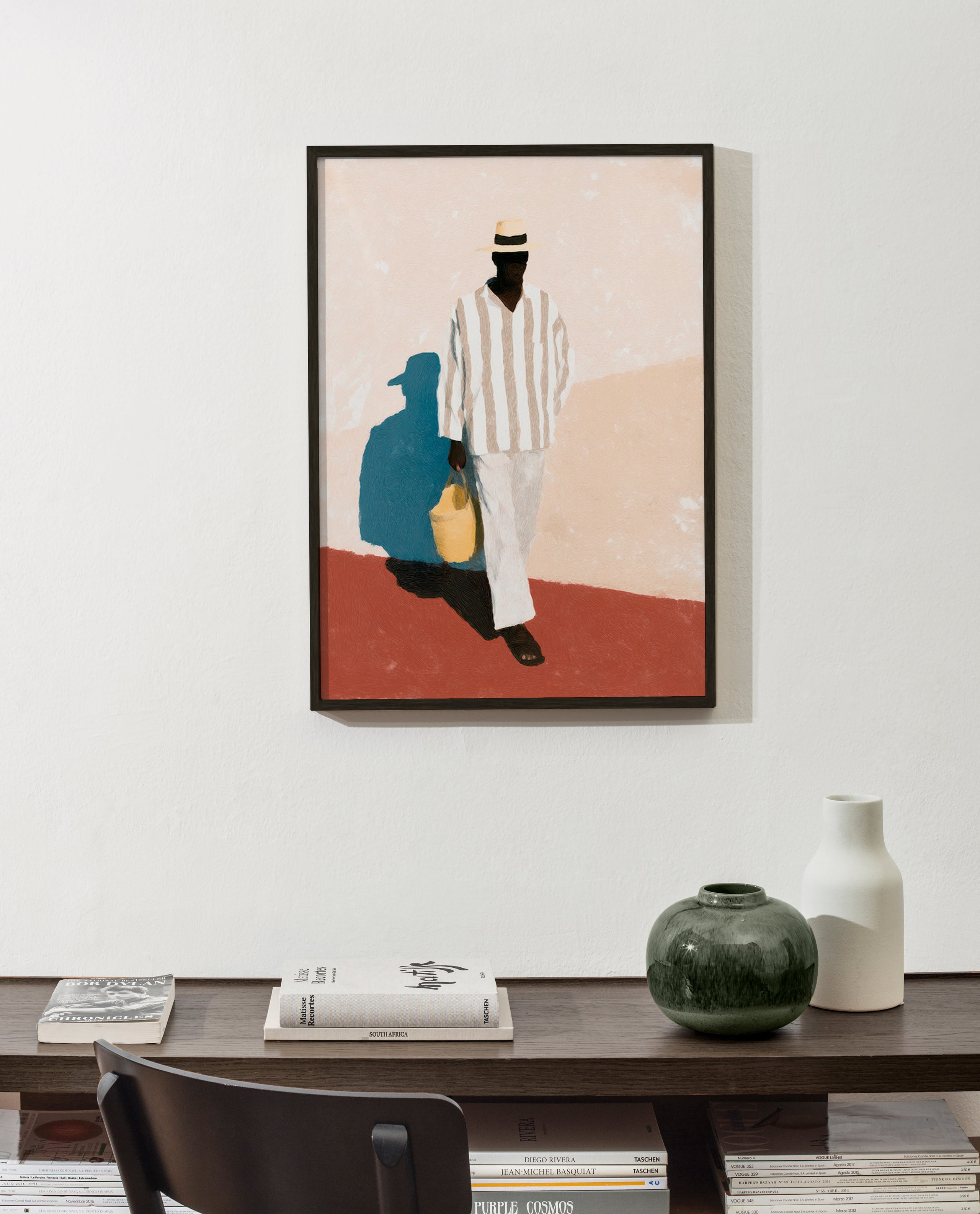 Cuadro minimalista con figura masculina y sombra alargada – Product2