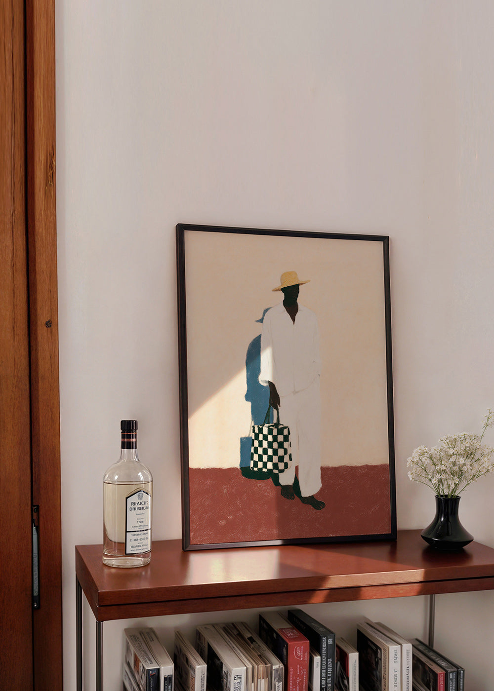 Cuadro minimalista con figura en traje blanco – Product1