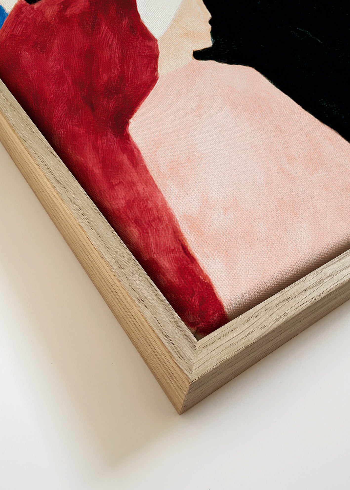 Cuadro abstracto de figuras agrupadas – Canvas detail